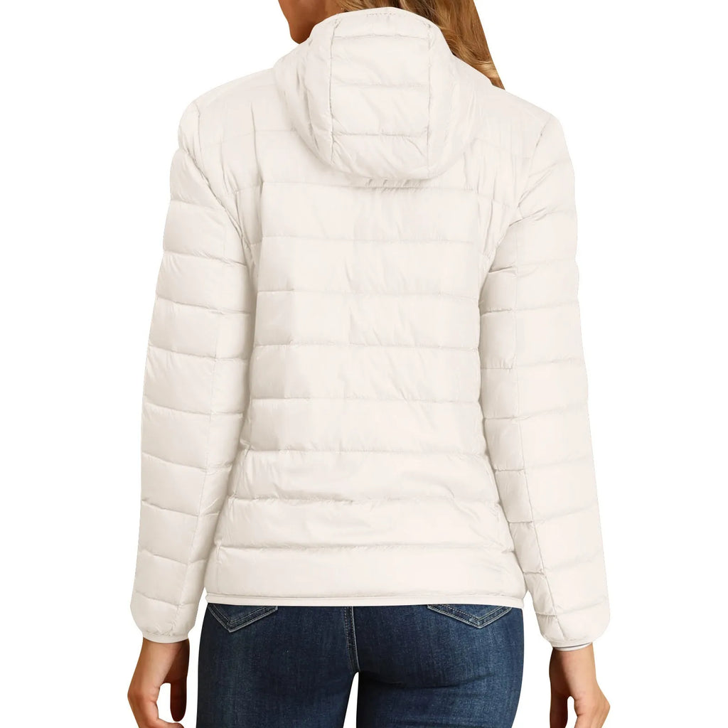 Women Puffer Jacket Plus Size 2025 New Spring Autumn Female Ultra Lightweight Packable Hooded Down Coats