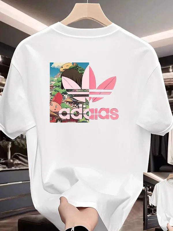 2025 Short-sleeved T-shirt Summer Street Cool Cartoon Top, High-quality, Luxurious and Popular Style, Ins Y2k