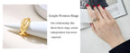 Stainless Steel Interlocked Triple Ring for Women Multi Color Wedding Band Bague Three in One