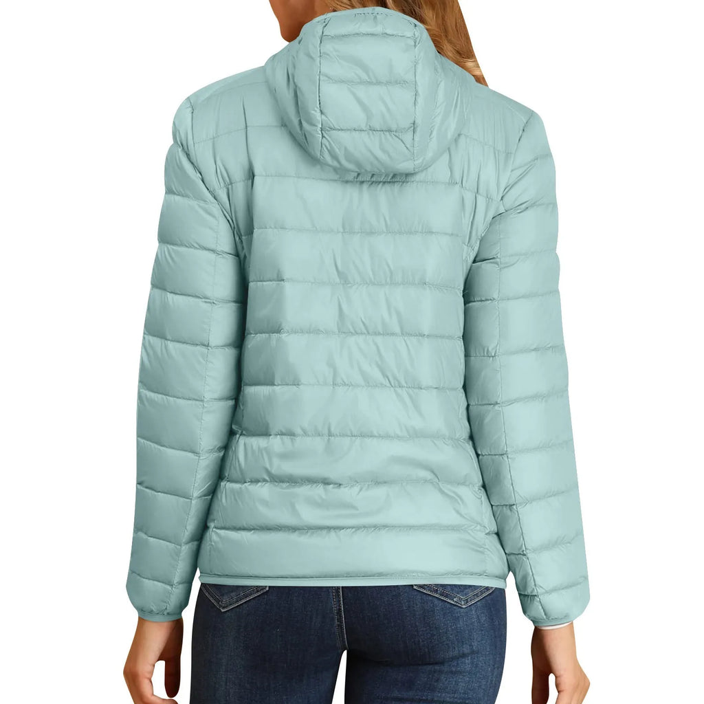 Women Puffer Jacket Plus Size 2025 New Spring Autumn Female Ultra Lightweight Packable Hooded Down Coats
