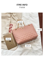 Tote Bags for Women PU Leather Diamond Lattice Handbag Personality Large Capacity Underarm Shoulder Bag Designer Bag