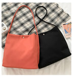 Simple Casual Women's Tote Bags New Large Capacity Commute Shopping One Shoulder Bags Trend All-matched Handheld Cloth Bags