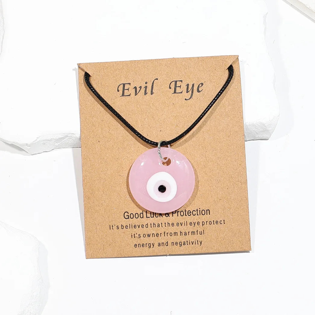 Classic Turkish Necklace Evil Eye Hand Chain for Women Lucky Demon Eyes Card Necklace Men's Love Jewelry Accessories Party Gif