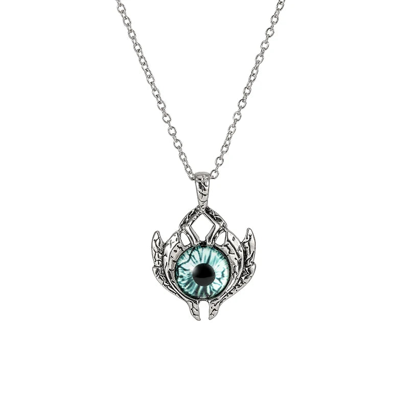 Antique Evil Eye Pendant Necklace For Women Men Creative Punk Hollow Star Colorful Eyeball Connect Choker Chain Jewelry Gifts
