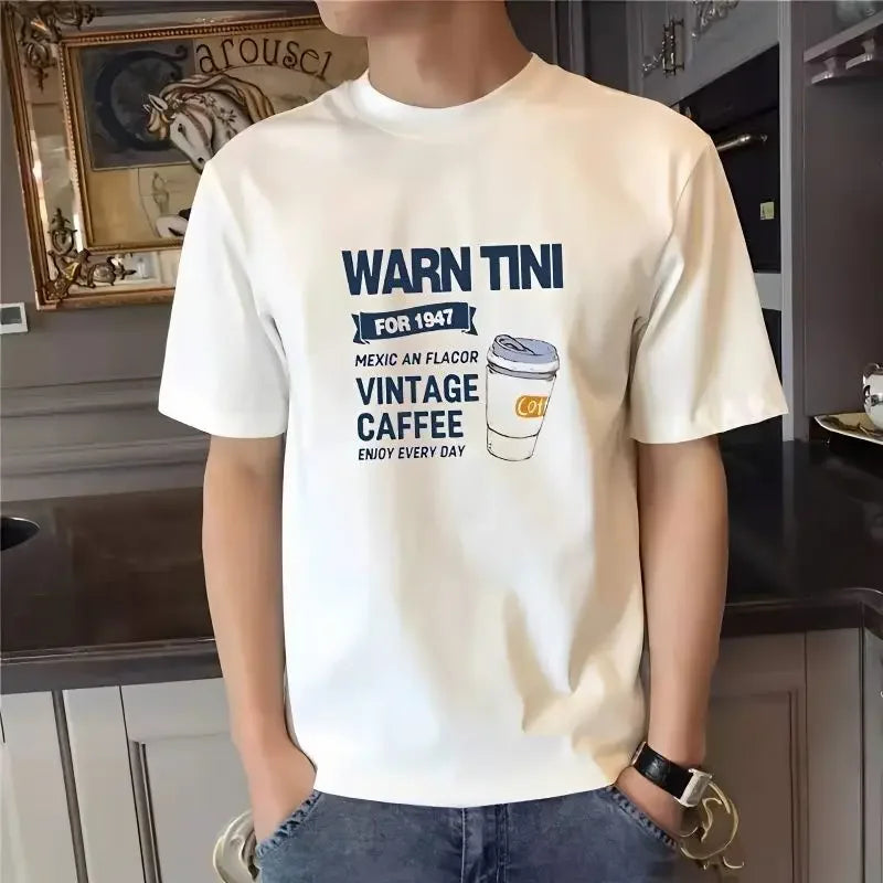 T Shirt For Men Print Anime Top Oversized Man Tee Shirts Alphabet Quick-drying Stylish Harajuku Cheap Clothes And Young On Sale