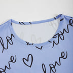 Women Pajamas Sets Short Sleeve Nightwear Top and Pants Sleepwear 2 Piece Pjs Loungewear Cartoon Print Pyjamas Set Nightwear