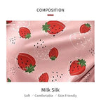 Pajamas Set for Women Breathable Strawberry Print Sleepwear Comfy Short Sleeve Top and Shorts Pyjama Home Loungewear for Ladies