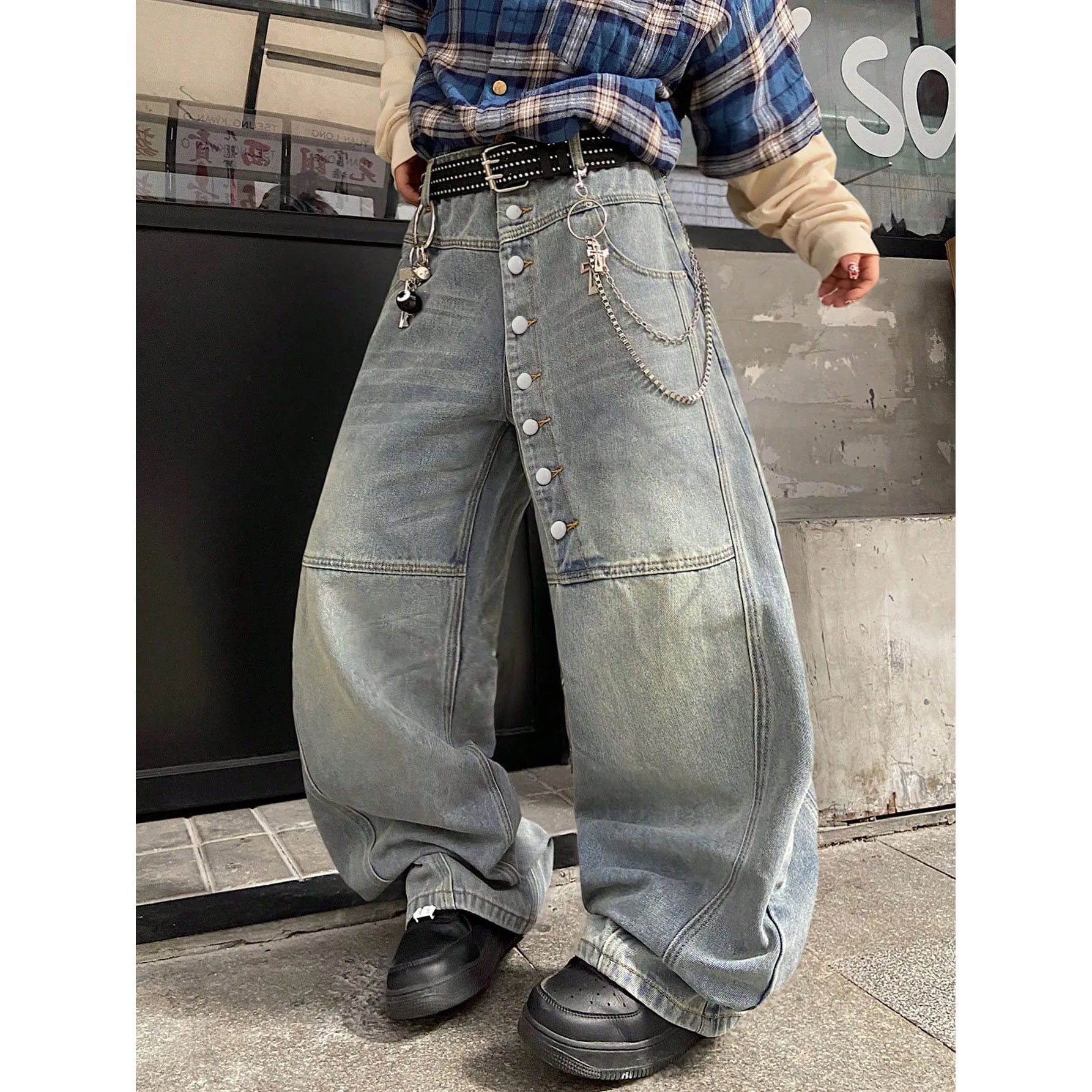Jeans For Man Baggy Jeans Man Pants Relaxed Fit Denim Trousers Spring Summer Season Blue Classic Men Clothing No Elastic