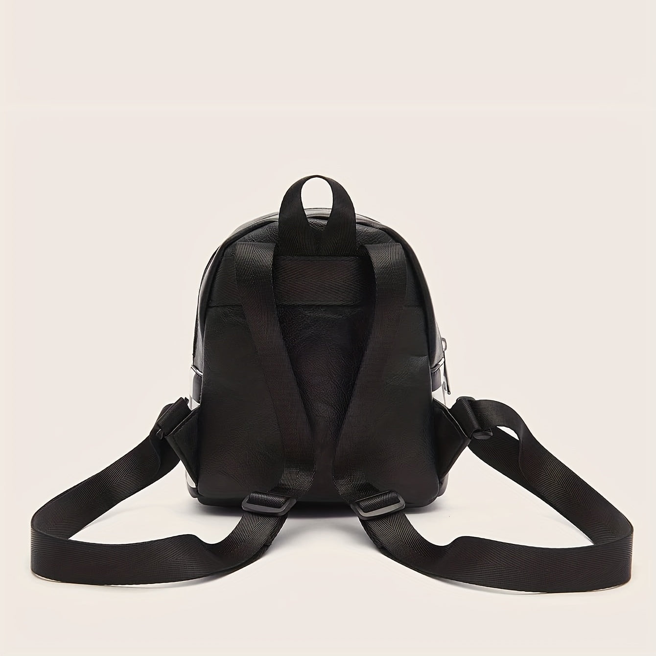 Black And White Checkered Women'S Backpack